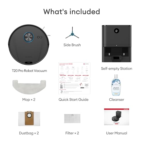 Ultenic T20 Pro Robot Vacuum Cleaner – 8,000Pa Suction, Mop & Self-Emptying Station