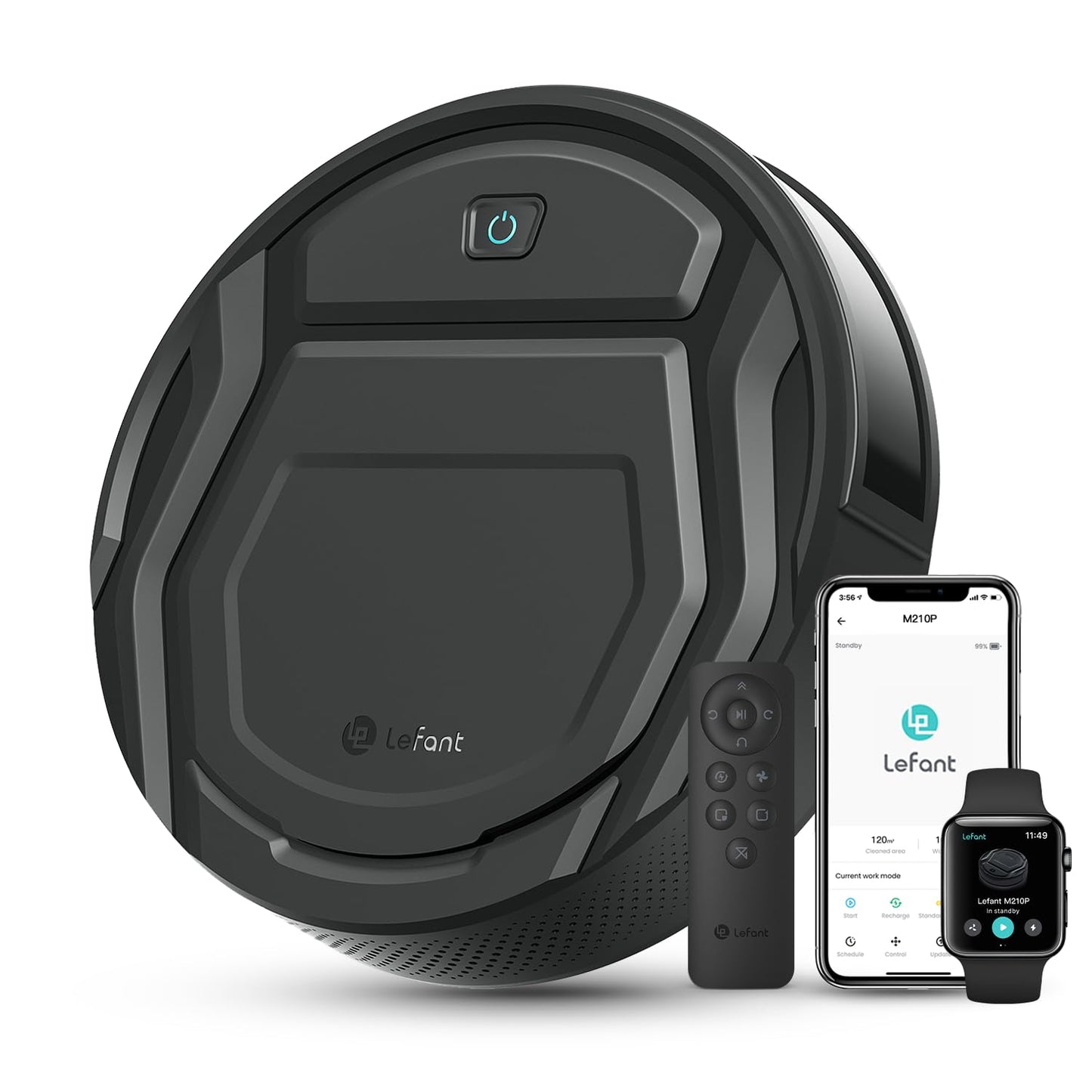 Lefant M210P Robot Vacuum – Slim Design, WiFi & Remote Control, Pet Hair & Hard Floor Cleaning