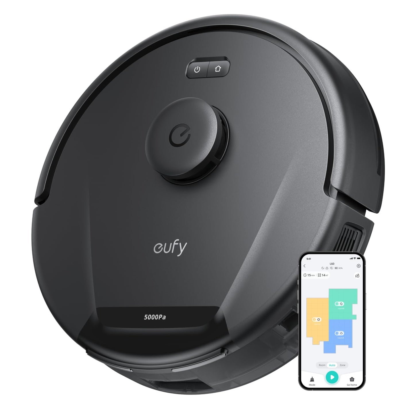 eufy L60 Robot Vacuum Cleaner – 5,000Pa Suction, iPath Laser, Pet Hair & Hard Floors