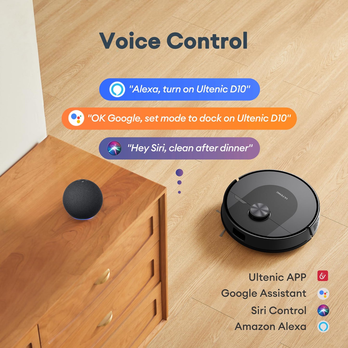 Ultenic T20 Pro Robot Vacuum Cleaner – 8,000Pa Suction, Mop & Self-Emptying Station