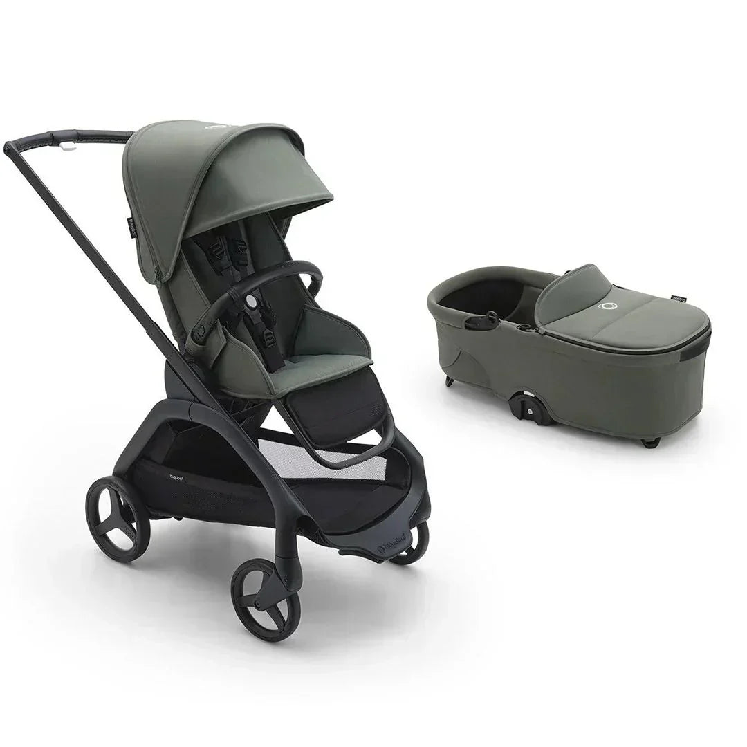 Bugaboo Dragonfly Pushchair & Free Bugaboo Giraffe Baby Rocker - Black/Forest Green