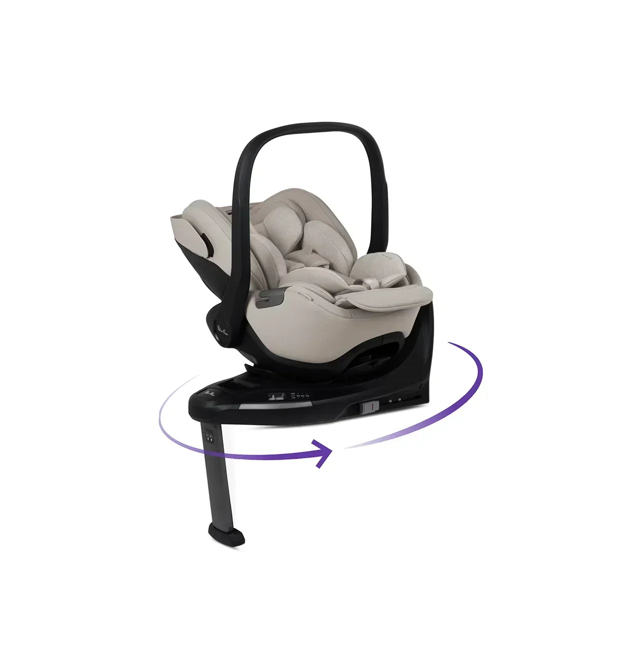 Silver Cross Glide Plus 360 Infant Car Seat and Base - Natural Taupe